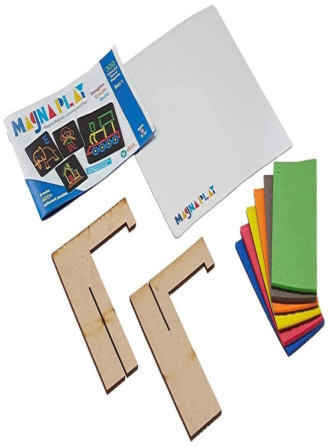 Ekta Magna Play | Set-1 | Magical Magnetic Learning and Play |Imagine * Create * Build | 300 Colourfull Round Magnets - Image 3